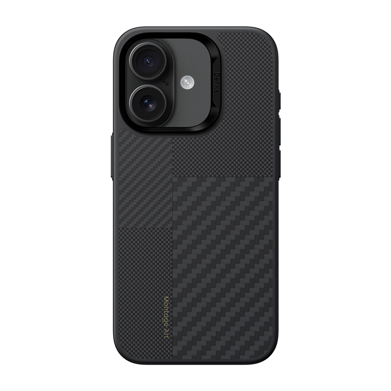 Benks Montage Magnetic Armor Pro Kevlar Case Metal Frame 600D+1500D for Apple iPhone 16 Plus , barva černá