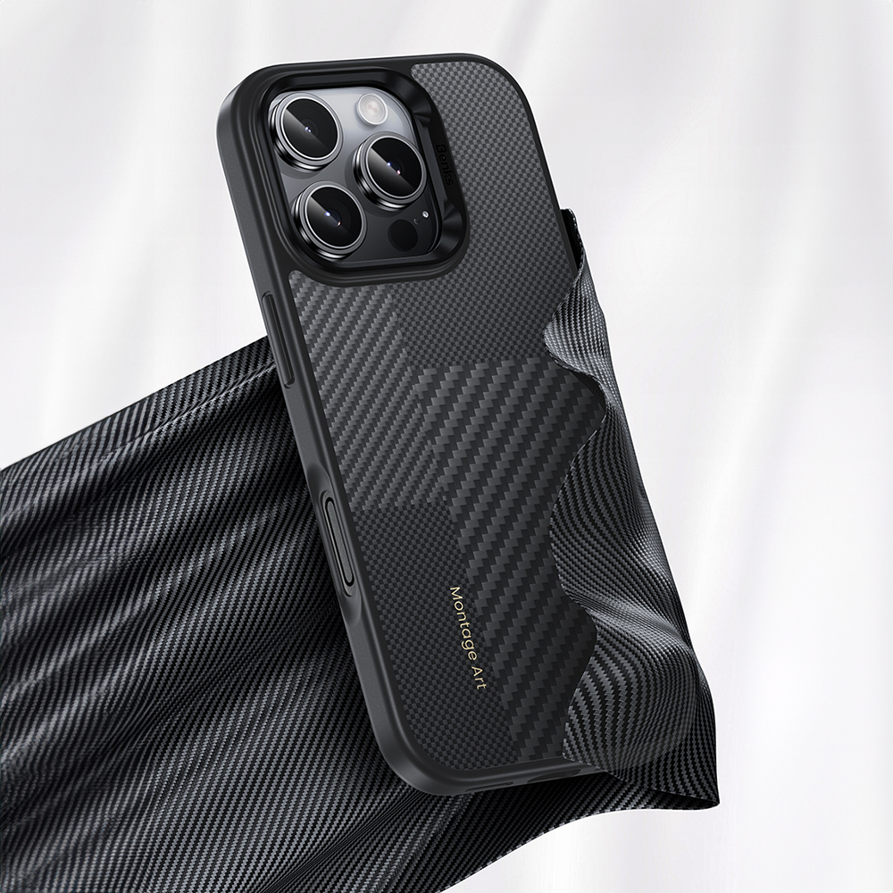 Benks Montage Magnetic Armor Pro Kevlar Case Metal Frame 600D+1500D for Apple iPhone 16 Plus , barva černá