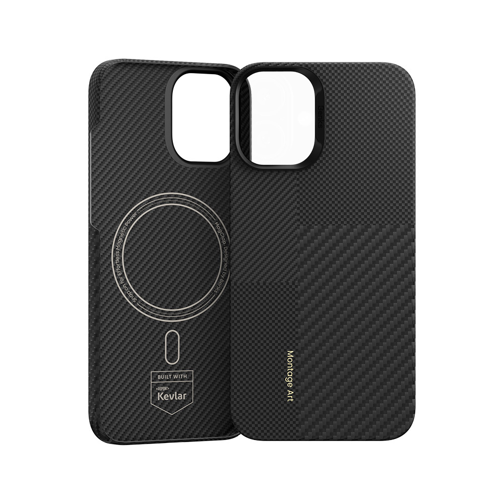Benks Montage Magnetic Armor Air Kevlar Case PC Frame 600D+1500D (M064) for Apple iPhone 16 Plus , barva černá
