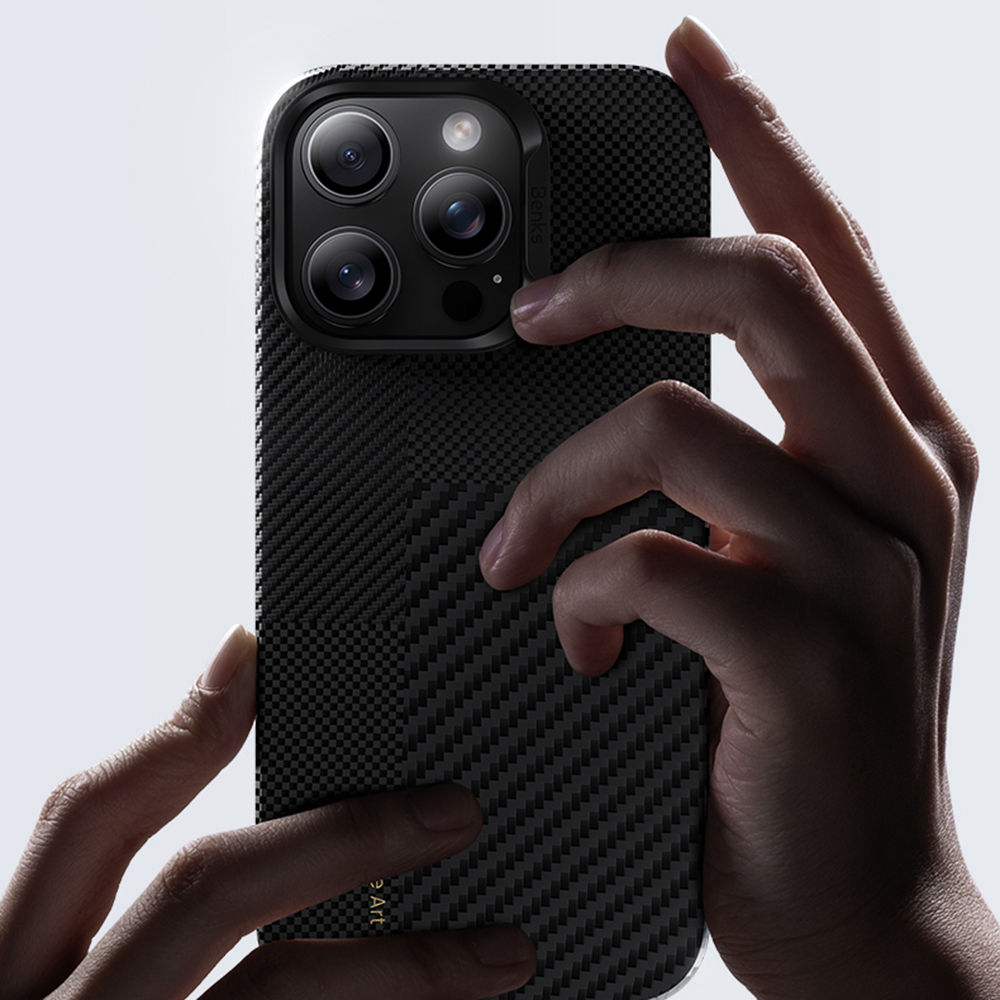 Benks Montage Magnetic Armor Air Kevlar Case PC Frame 600D+1500D (M064) for Apple iPhone 16 Plus , barva černá