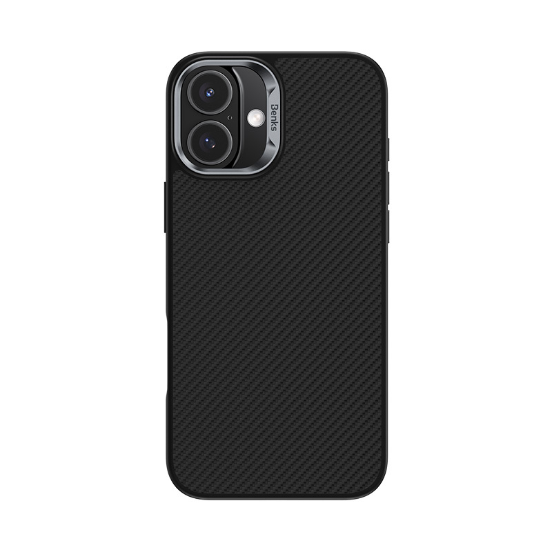 Benks Magnetic Armor Pro Kevlar Case Metal Frame 600D for Apple iPhone 16 Plus , barva černá