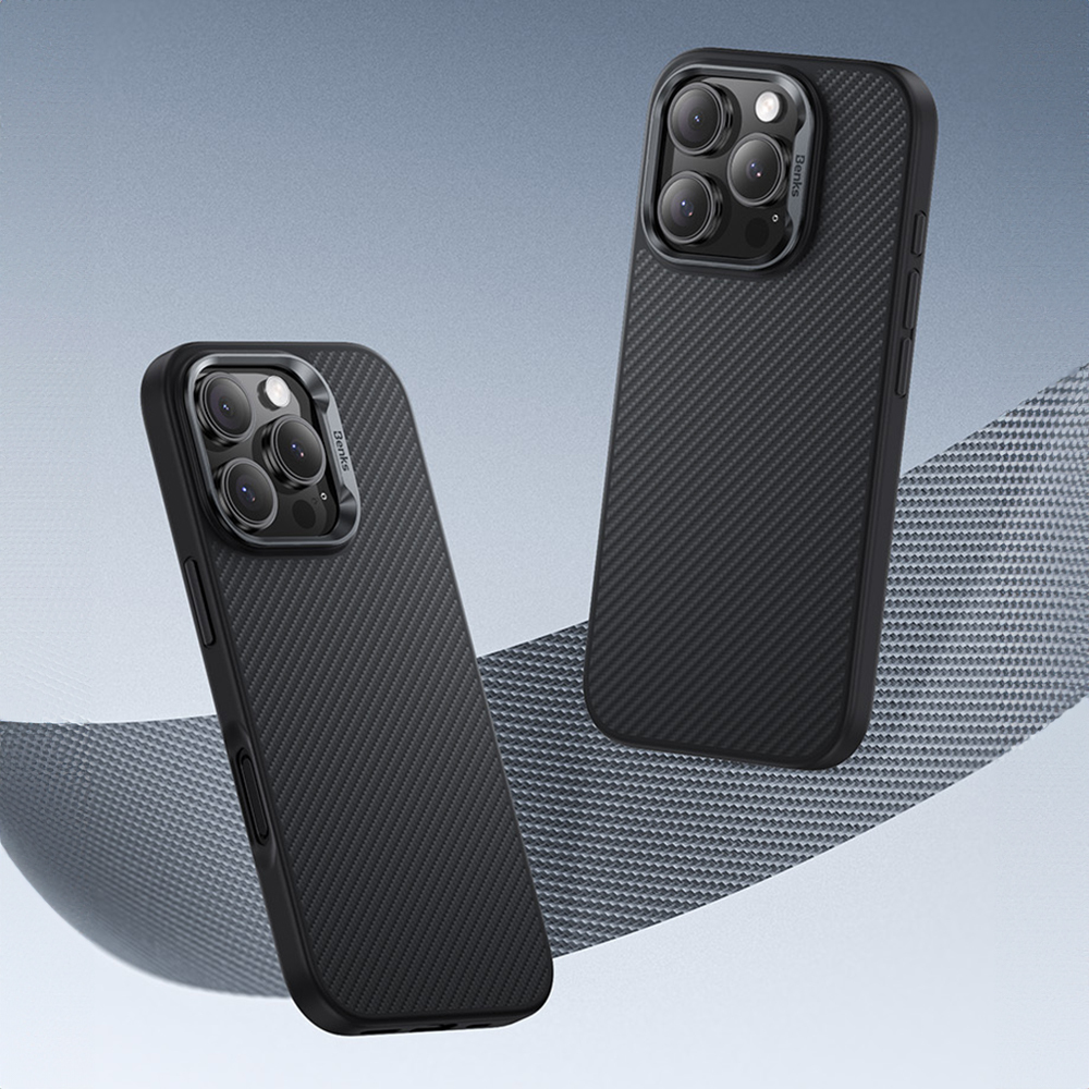 Benks Magnetic Armor Pro Kevlar Case Metal Frame 600D for Apple iPhone 16 Plus , barva černá