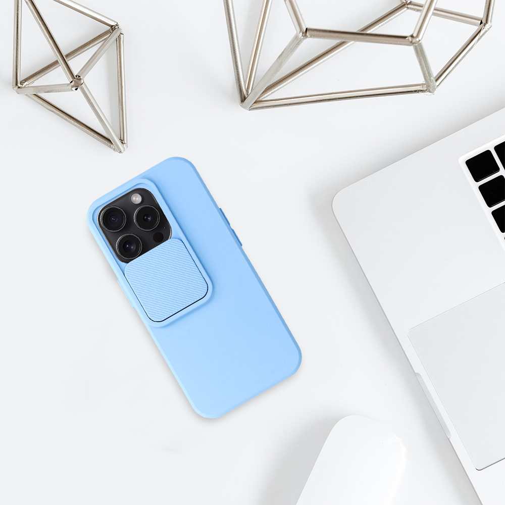 Kryt CamShield pro Apple iPhone 15 Pro Max , barva světle modrá