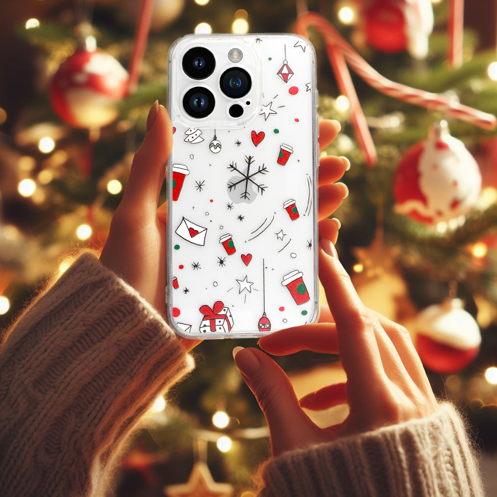 TEL PROTECT Christmas Kryt ClearCase pro Apple iPhone 15 , design 3
