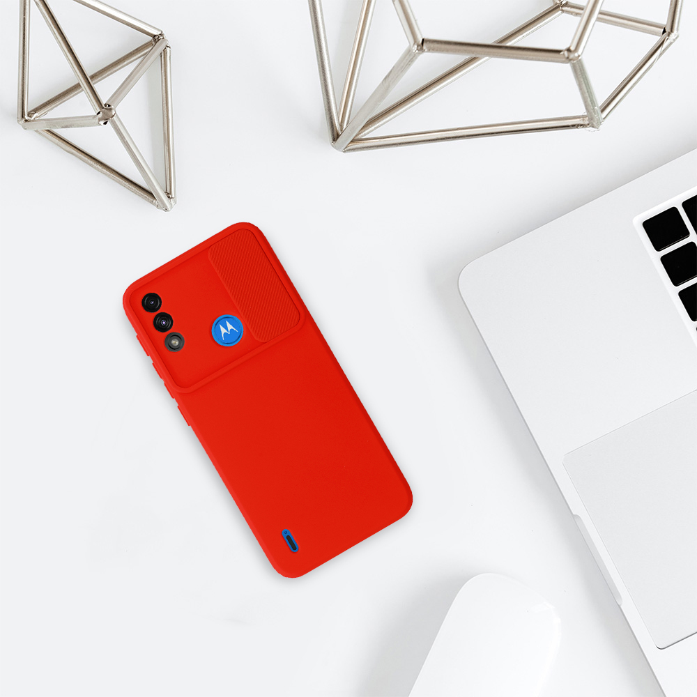 Kryt CamShield pro Motorola Moto E7 Power/E7i Power , barva červená