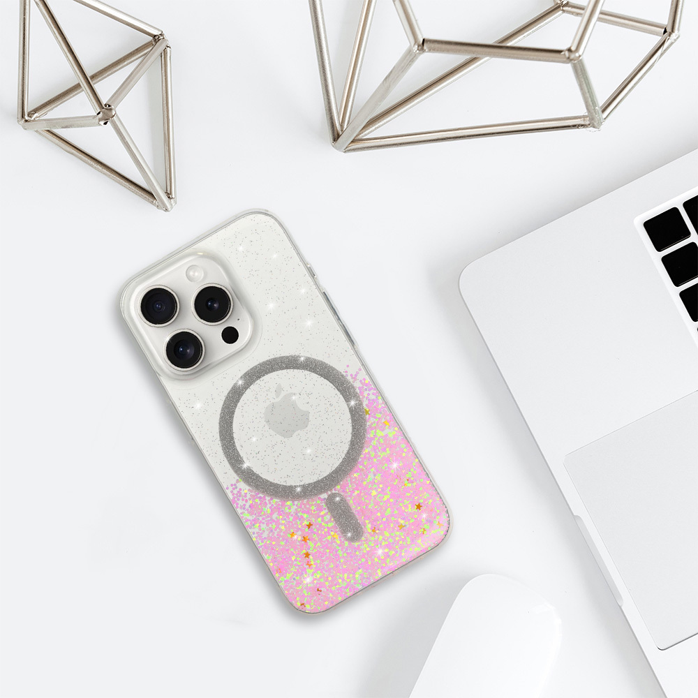 Tel Protect Moonlite Magsafe Case for Apple iPhone 13 Pro Max , barva růžová clear