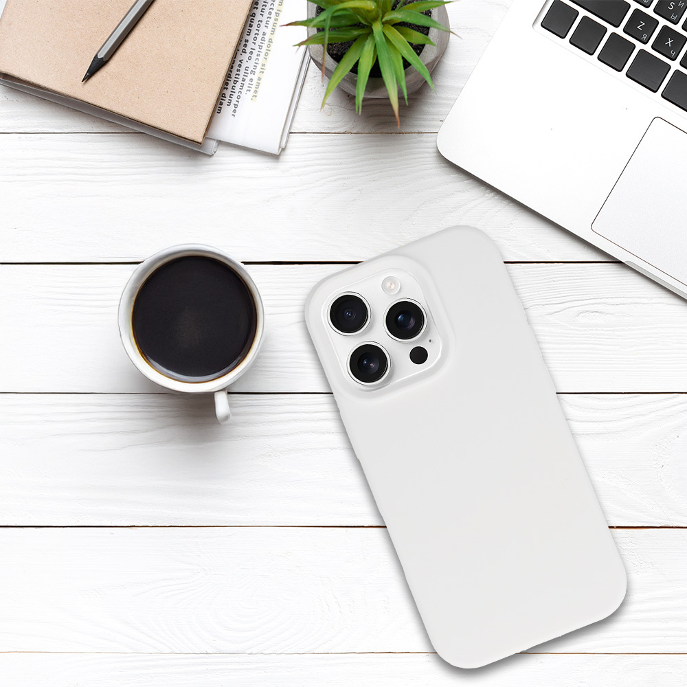 Kryt Silicone Premium pro Apple iPhone 16 Pro Max , barva bílá