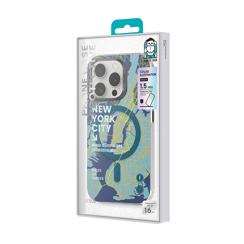 Benks Magnetic City New York Case for Apple iPhone 16 Plus