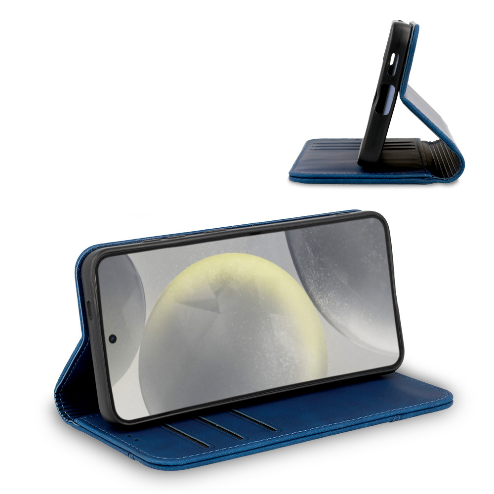 Knížkové pouzdro Wonder Prime pro Samsung Galaxy S25 , barva modrá