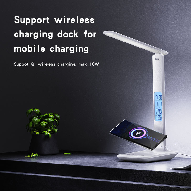 Stolní lampička Yesido DS20 nabíjecí s LCD displejem , barva bílá