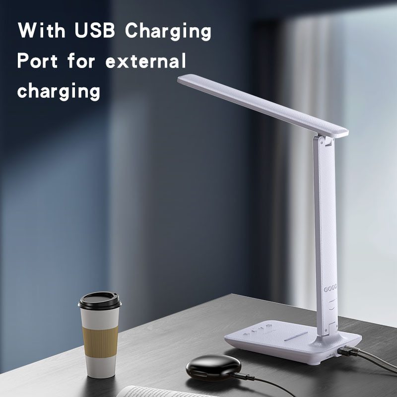 Stolní lampička Yesido DS20 nabíjecí s LCD displejem , barva bílá