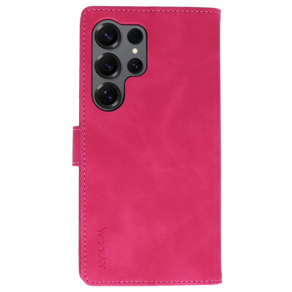 Knížkové pouzdro Wonder Fancy pro Samsung Galaxy S25 Ultra fuchsia