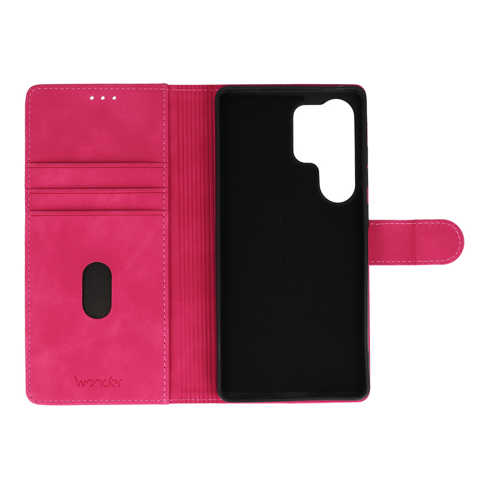 Knížkové pouzdro Wonder Fancy pro Samsung Galaxy S25 Ultra fuchsia