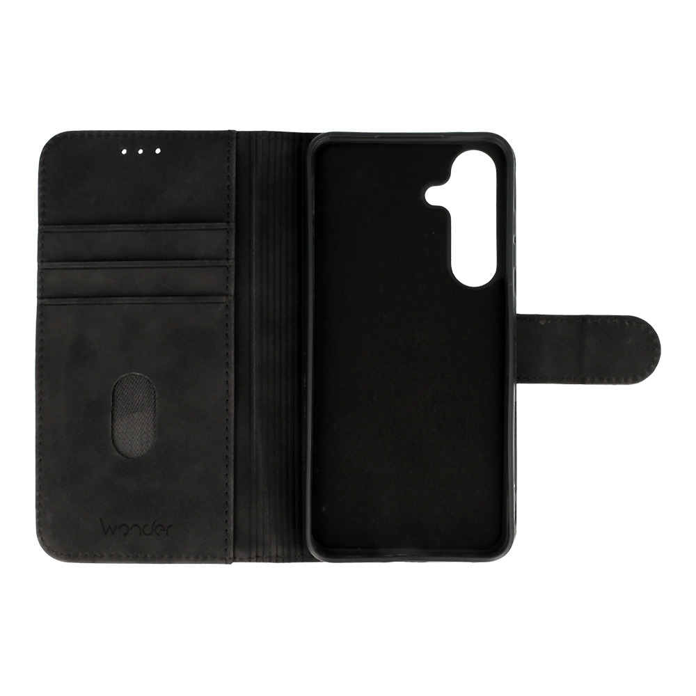 Knížkové pouzdro Wonder Fancy pro Samsung Galaxy S25 , barva černá