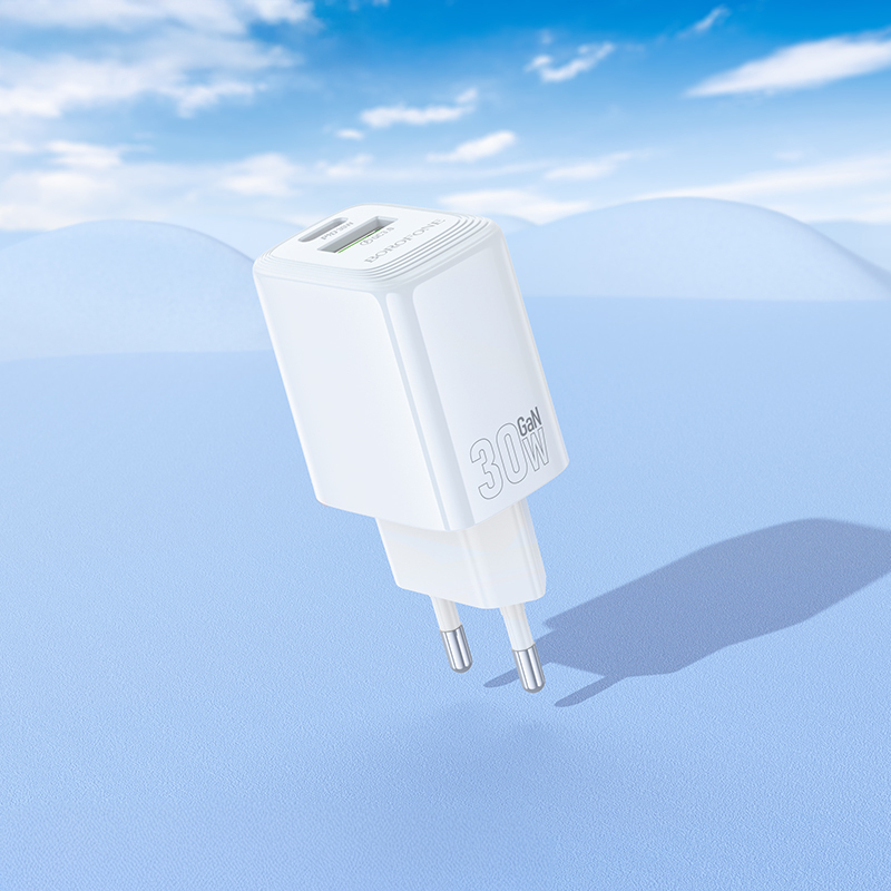 Borofone síťová nabíječka BN29 Fuente - USB + USB-C - QC 3.0 PD 30W , barva bílá