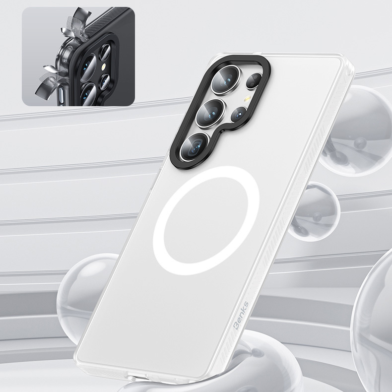 Benks Magnetic Lucid Armor Case (0045) for Samsung Galaxy S25 Plus Ultra , barva bílá