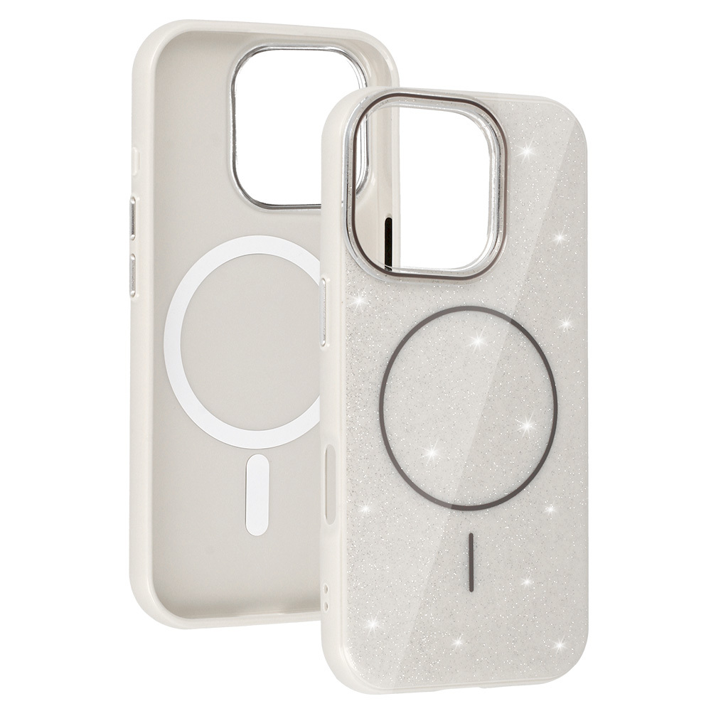 Kryt Magsafe Slim Shiny pro Apple iPhone 15 Pro , barva stříbrná