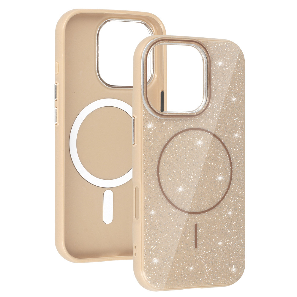 Kryt Magsafe Slim Shiny pro Apple iPhone 15 Pro , barva zlatá