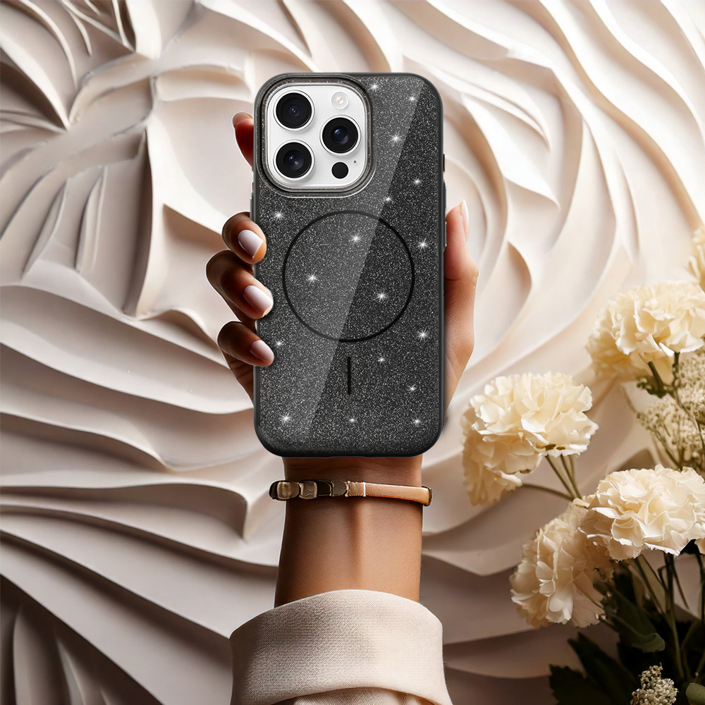 Kryt Magsafe Slim Shiny pro Apple iPhone 16 , barva černá