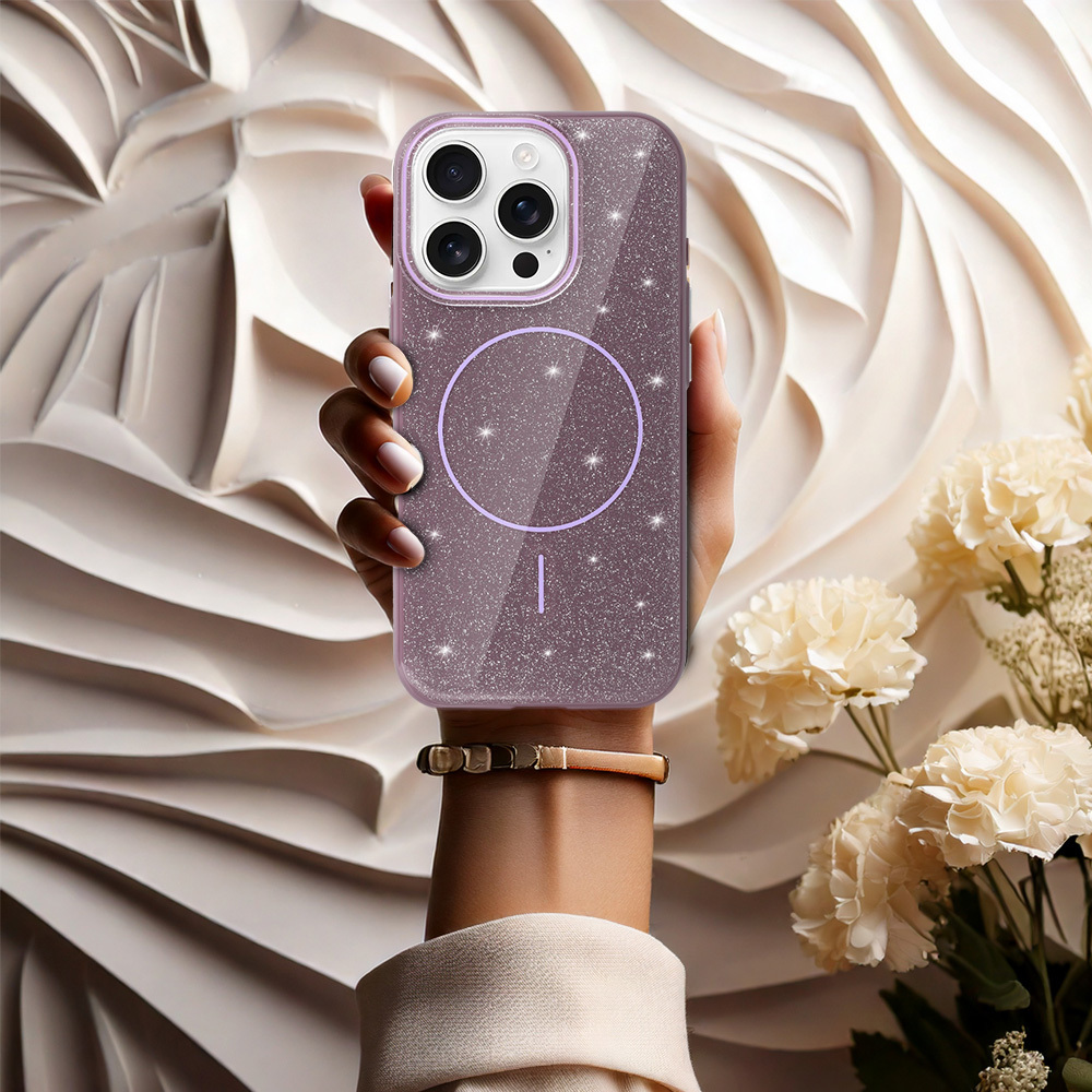 Kryt Magsafe Slim Shiny pro Apple iPhone 16 Pro Max , barva fialová