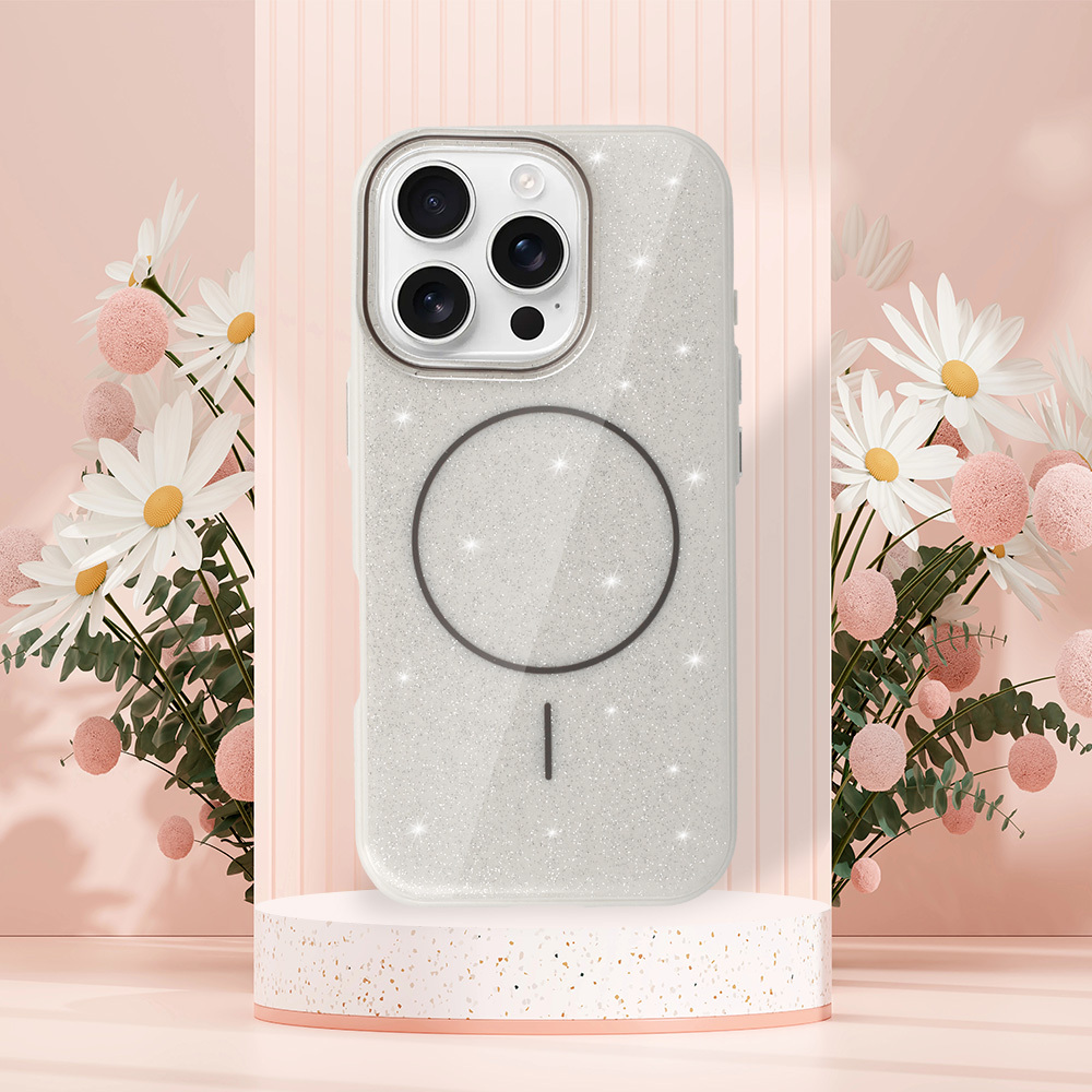 Kryt Magsafe Slim Shiny pro Apple iPhone 17e/16e , barva stříbrná