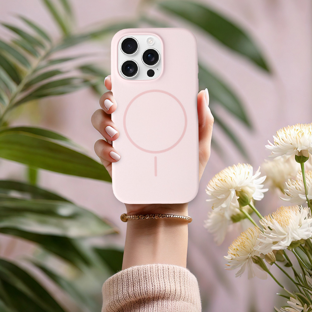 Kryt MagSafe Slim Silicone pro Apple iPhone 16 Pro , barva růžová