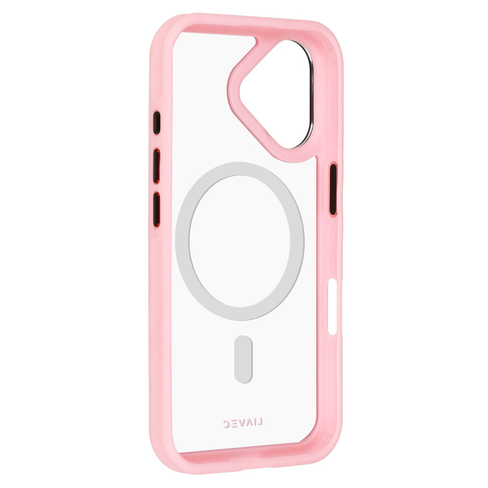 Liavec Hybrid Magsafe Kryt ClearCase pro Apple iPhone 16 , barva růžová