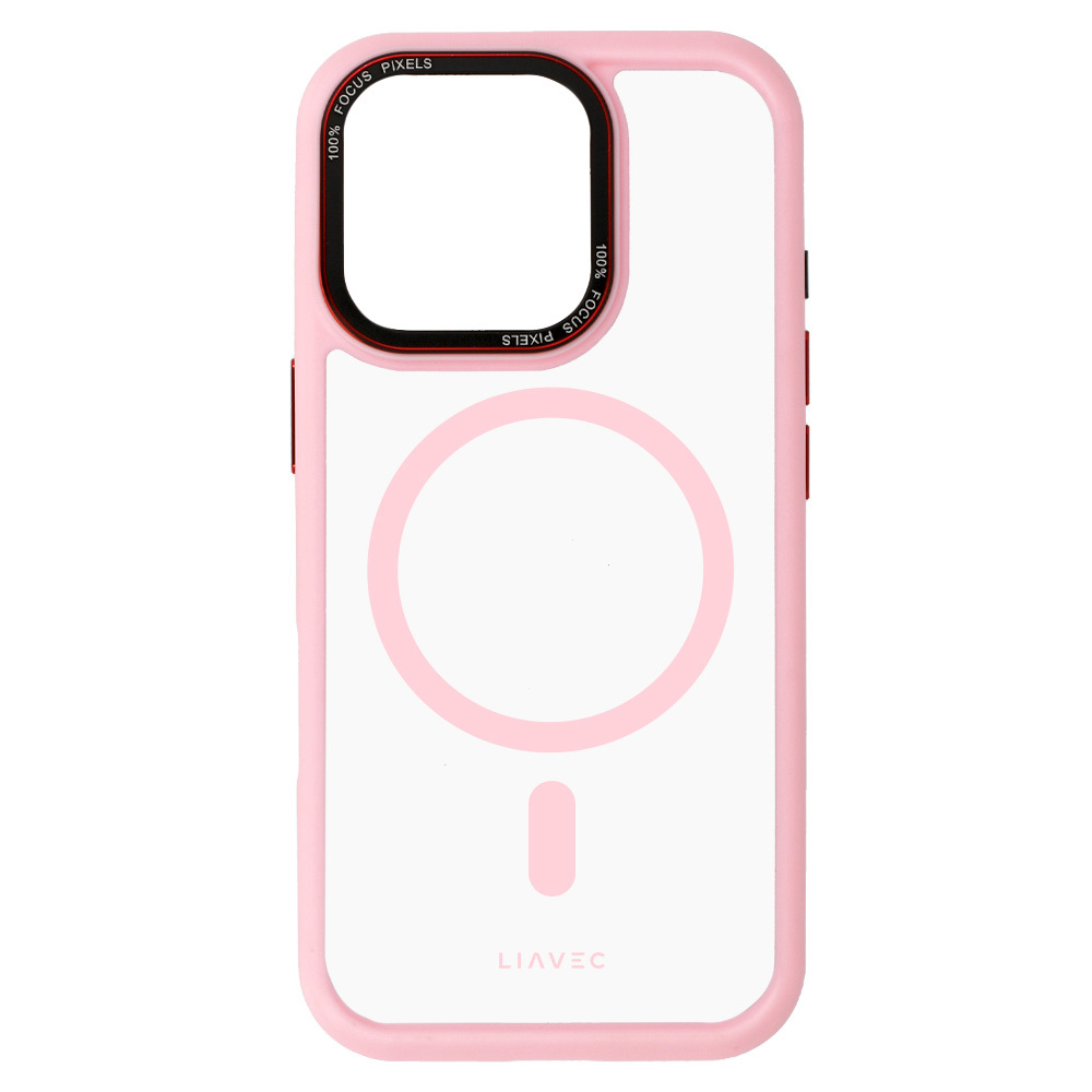 Liavec Hybrid Magsafe Kryt ClearCase pro Apple iPhone 16 Pro Max , barva růžová