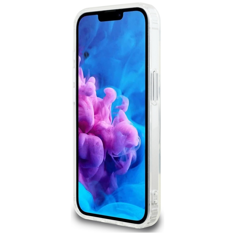 Originální kryt GUESS IML Glitter Circle MagSafe for Apple iPhone 17e/16e , barva čirá