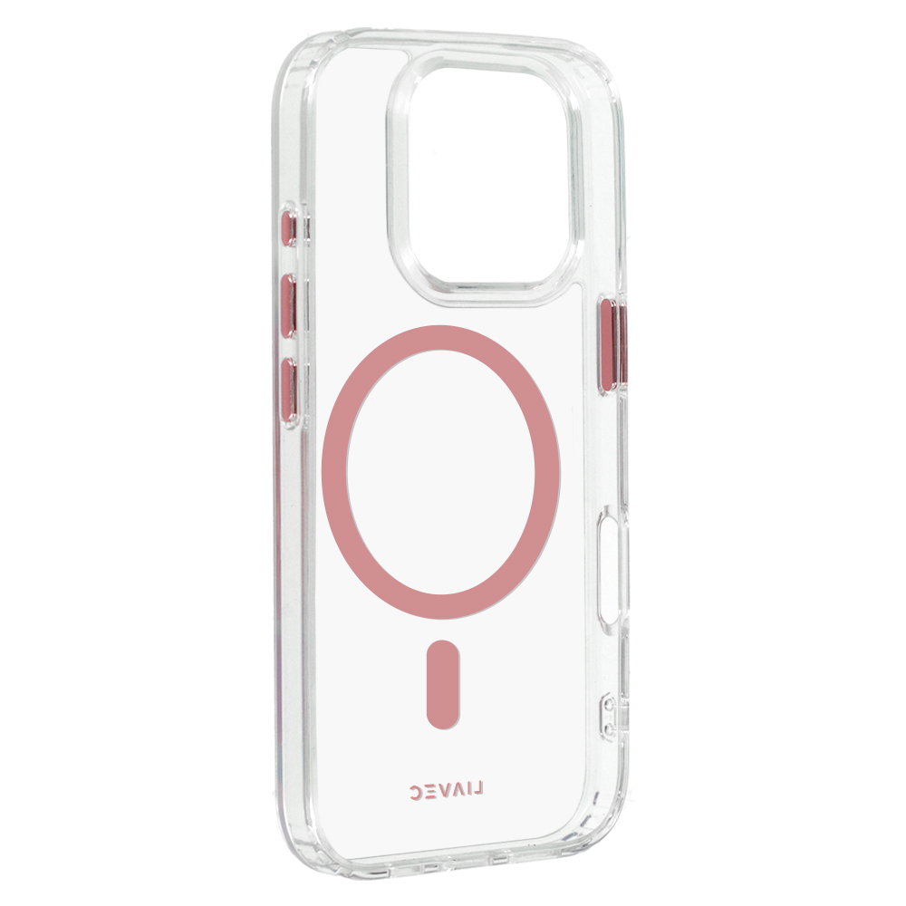 Liavec Glossy Magsafe Kryt ClearCase pro Apple iPhone 16 Pro różowy