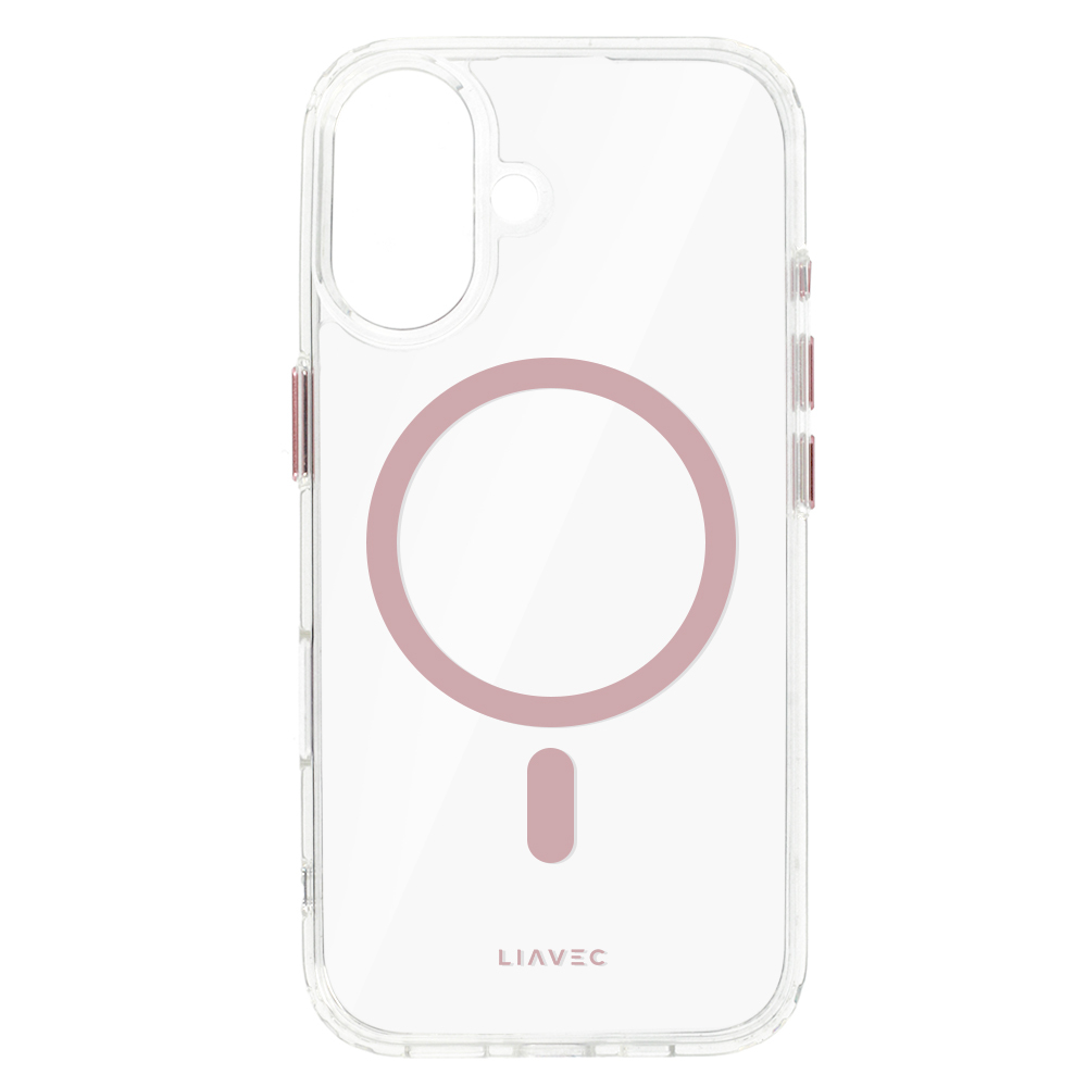 Liavec Glossy Magsafe Kryt ClearCase pro Apple iPhone 16 różowy