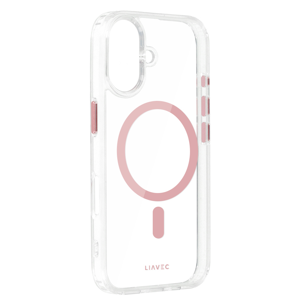 Liavec Glossy Magsafe Kryt ClearCase pro Apple iPhone 16 różowy