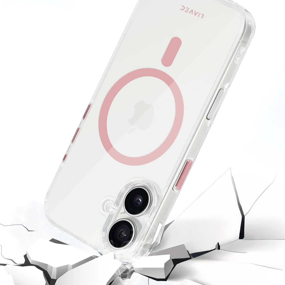 Liavec Glossy Magsafe Kryt ClearCase pro Apple iPhone 16 różowy