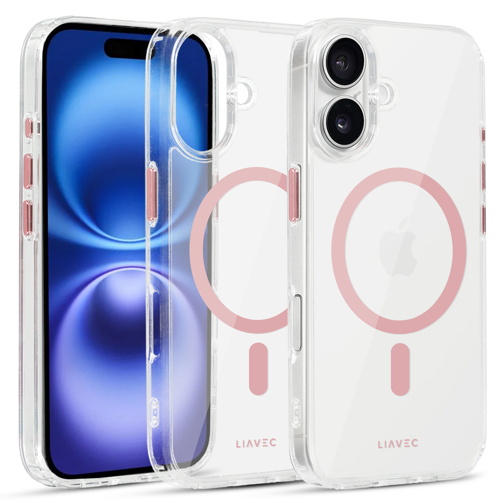 Liavec Glossy Magsafe Kryt ClearCase pro Apple iPhone 16 różowy