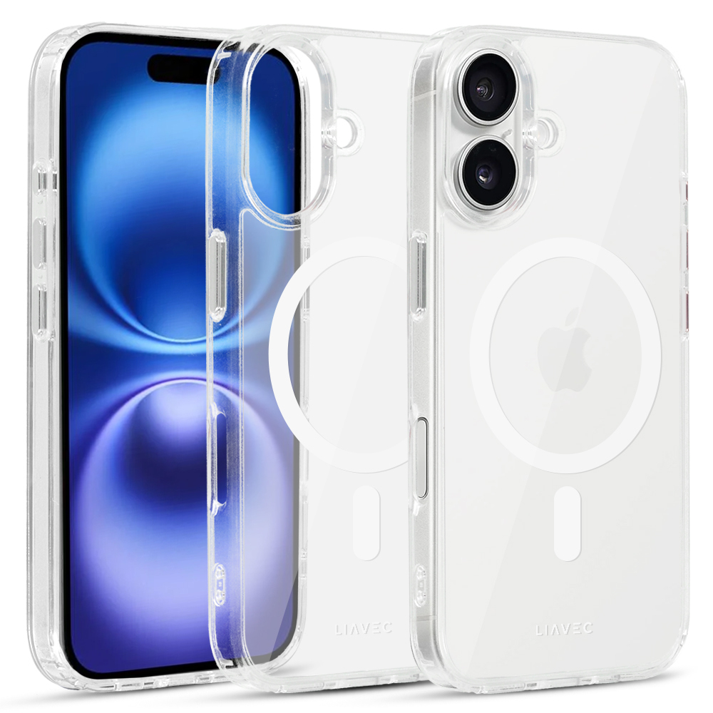 Liavec Glossy Magsafe Kryt ClearCase pro Apple iPhone 16 , barva bílá