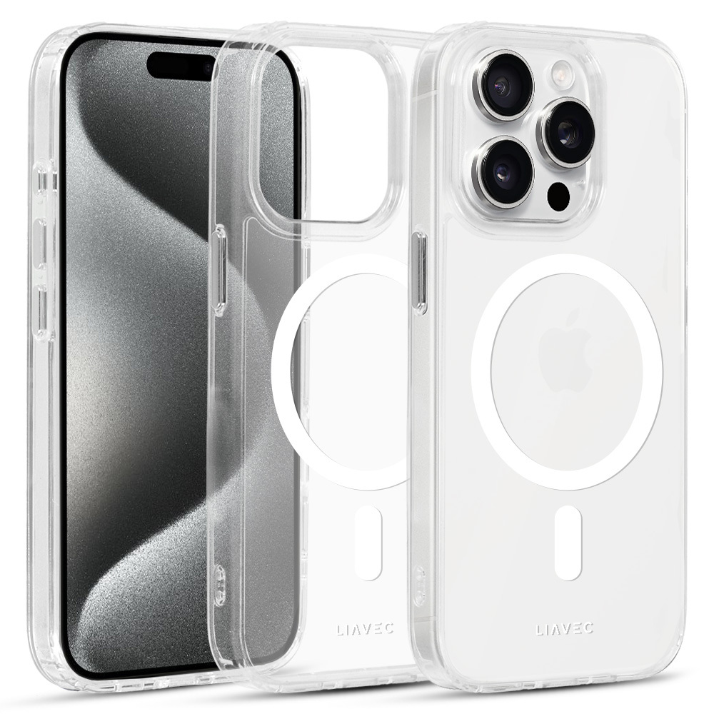 Liavec Glossy Magsafe Kryt ClearCase pro Apple iPhone 15 Pro , barva bílá