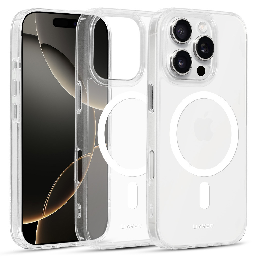 Liavec Glossy Magsafe Kryt ClearCase pro Apple iPhone 16 Pro Max , barva bílá