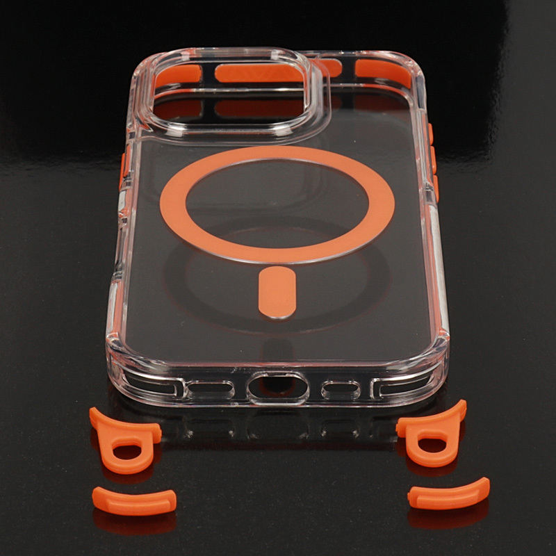Tel Protect Strap Kryt ClearCase pro Apple iPhone 15 Pro orange