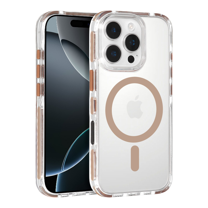Tel Protect Strap Kryt ClearCase pro Apple iPhone 15 Pro , barva zlatá