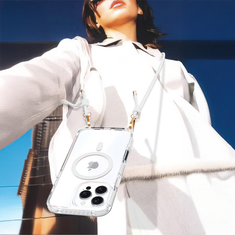 Tel Protect Strap Kryt ClearCase pro Apple iPhone 17 , barva bílá