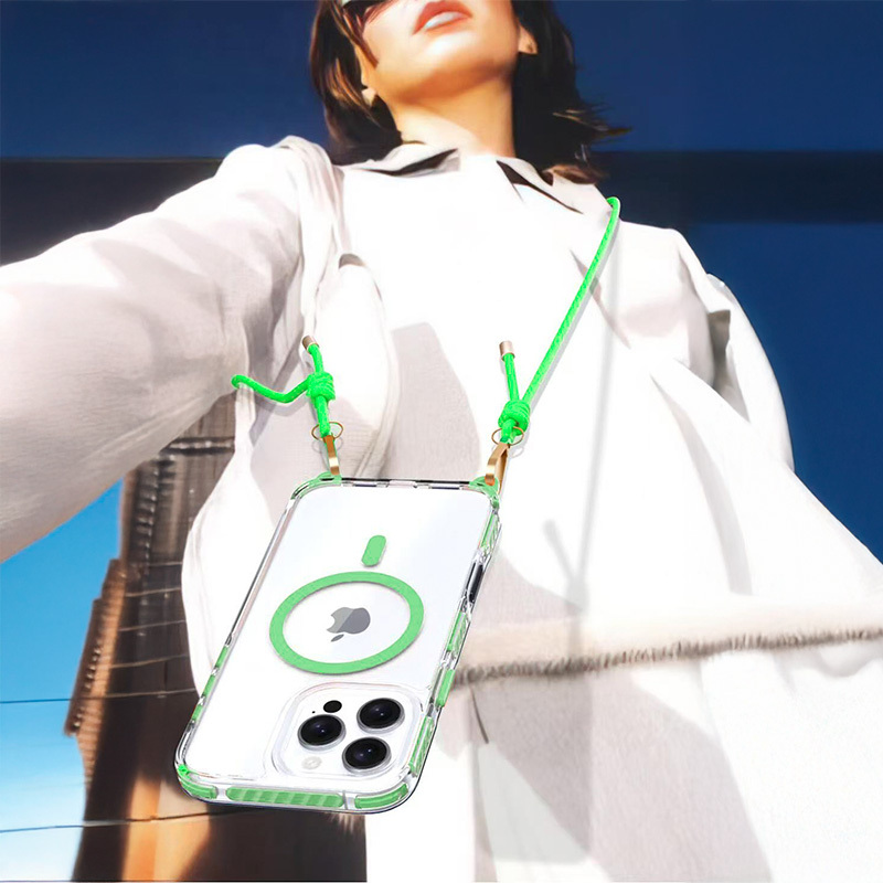 Tel Protect Strap Kryt ClearCase pro Apple iPhone 17 Pro Max , barva zelená