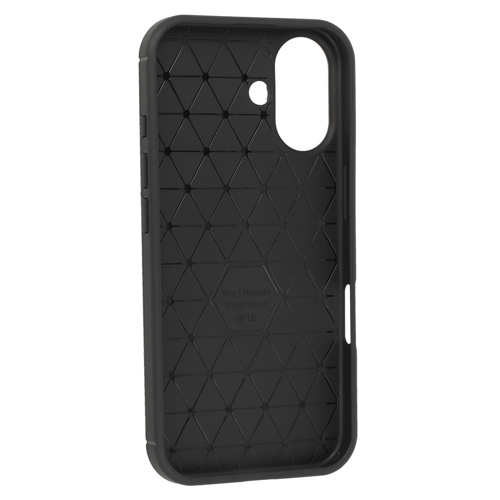 Kryt Carbon Elite pro Apple iPhone 16 , barva černá