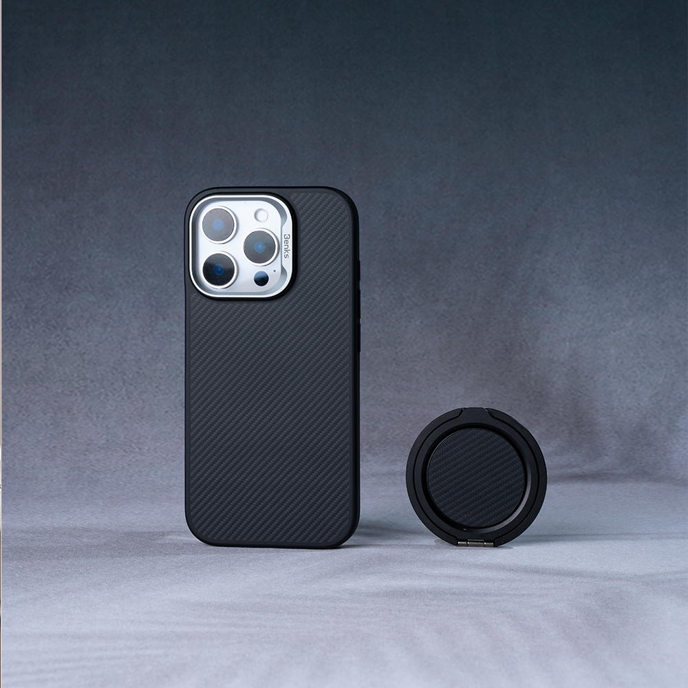 Benks Magnetic Armor Pro Kevlar Case Metal Frame 600D (D065) for Apple iPhone 16 Pro , barva černá (Camera Control Button)