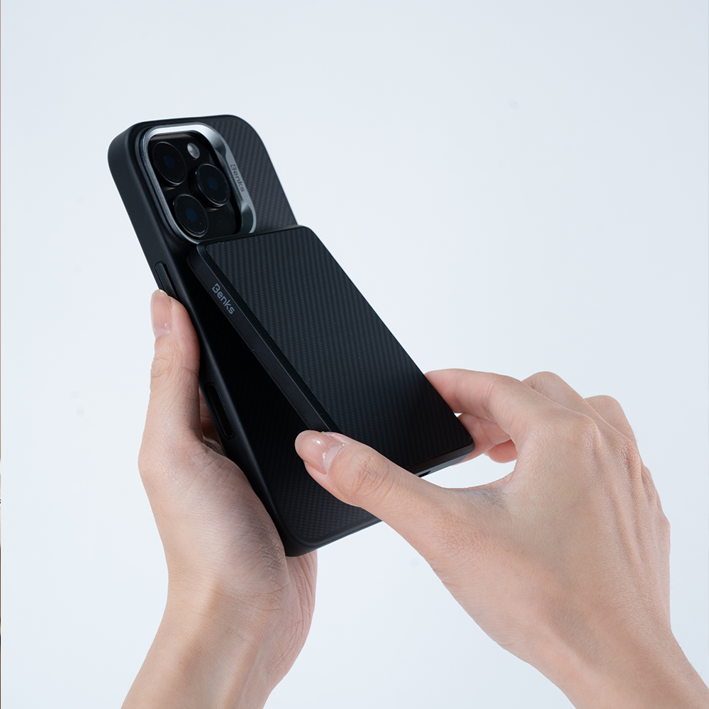 Benks Magnetic Armor Pro Kevlar Case Metal Frame 600D for Apple iPhone 16 Plus , barva černá