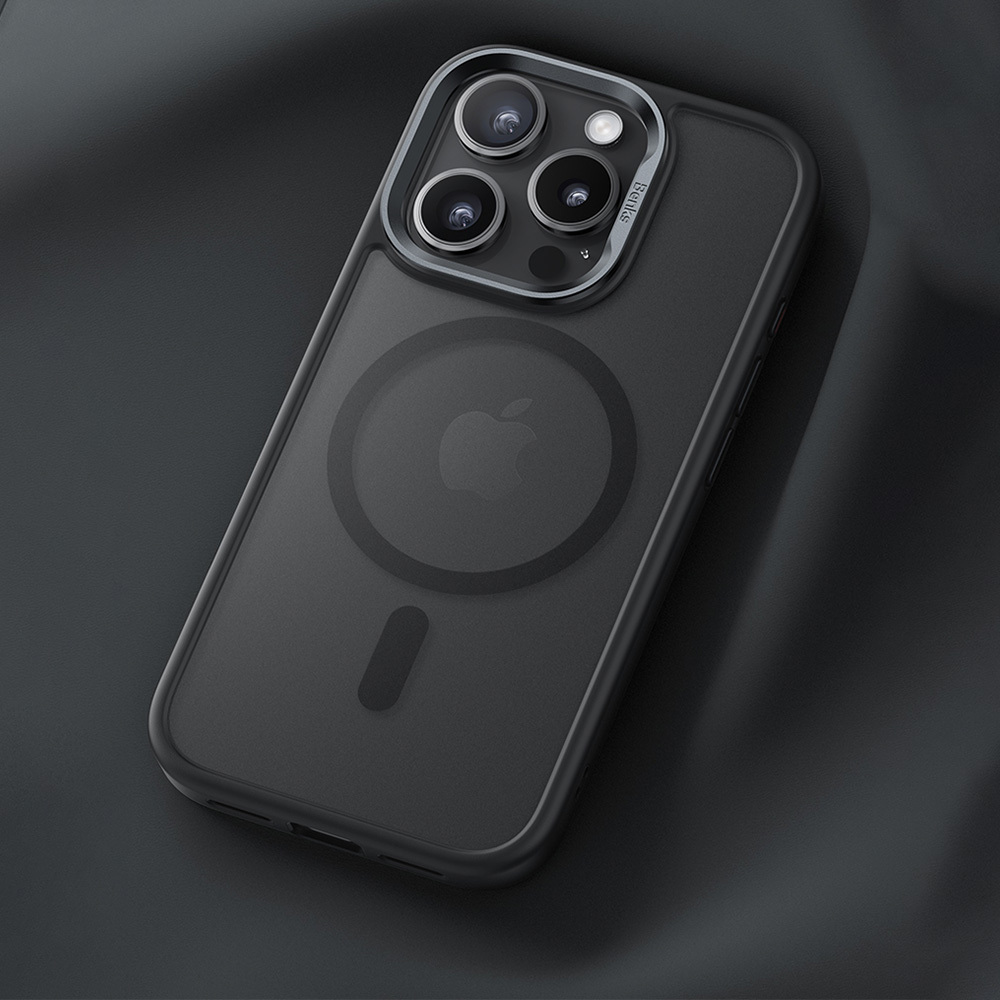 Benks Magnetic Mist Case Metal Frame for Apple iPhone 16 , barva titanová