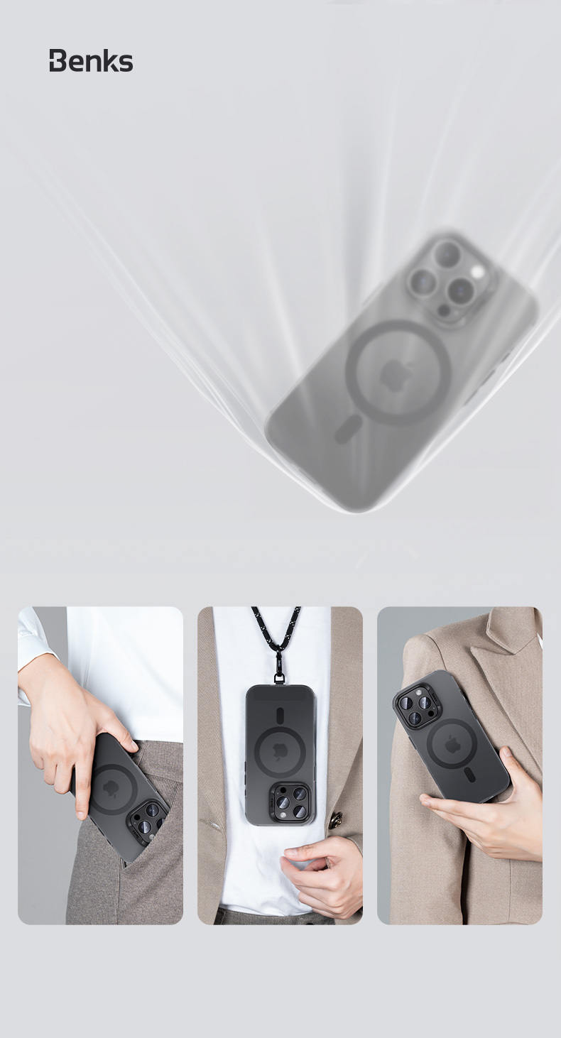 Benks Magnetic Lucid Armor Case (C066) for Apple iPhone 16 Pro Max , barva zlatá (Camera Control Button)