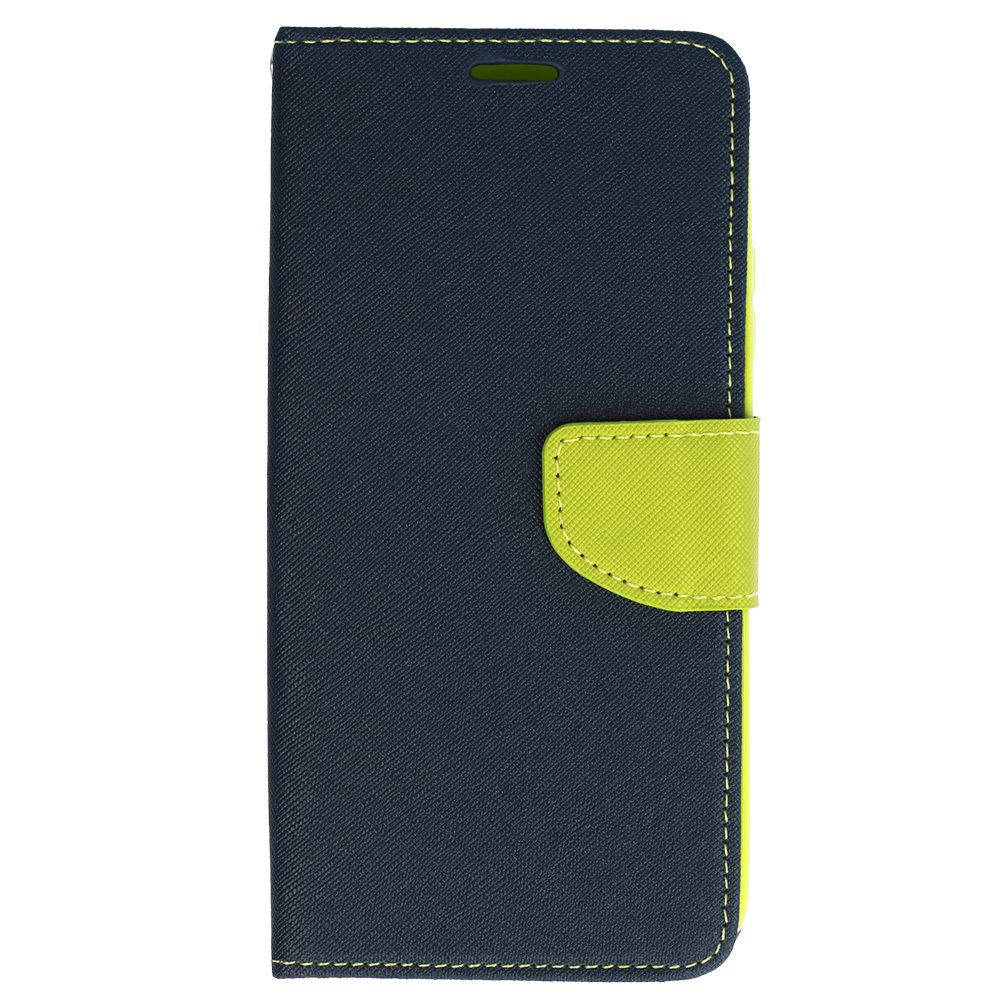 Knížkové pouzdro Fancy pro Xiaomi Redmi Note 11 Pro/Note 11 Pro 5G , barva modrá-limetková