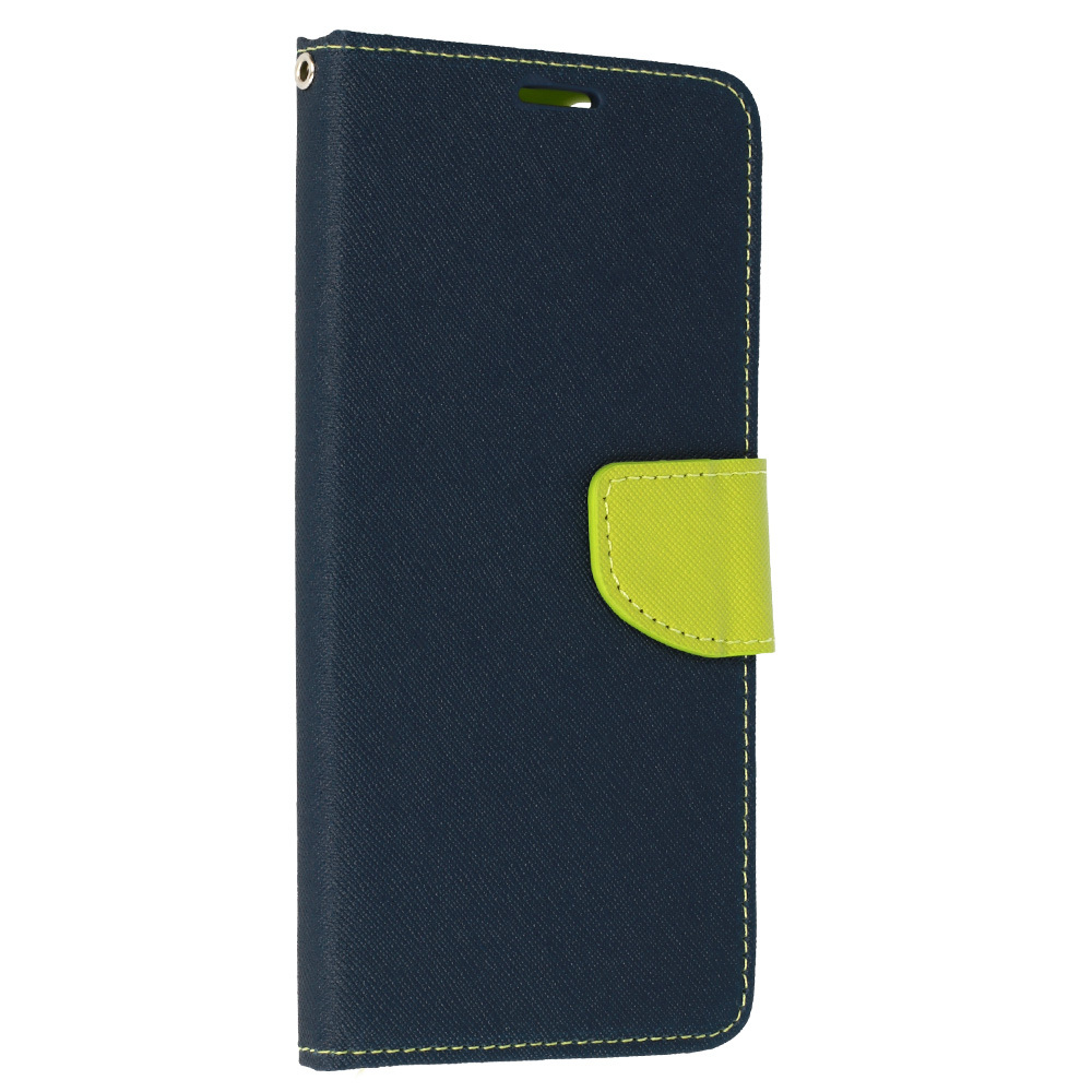 Knížkové pouzdro Fancy pro Xiaomi Redmi Note 11 Pro/Note 11 Pro 5G , barva modrá-limetková