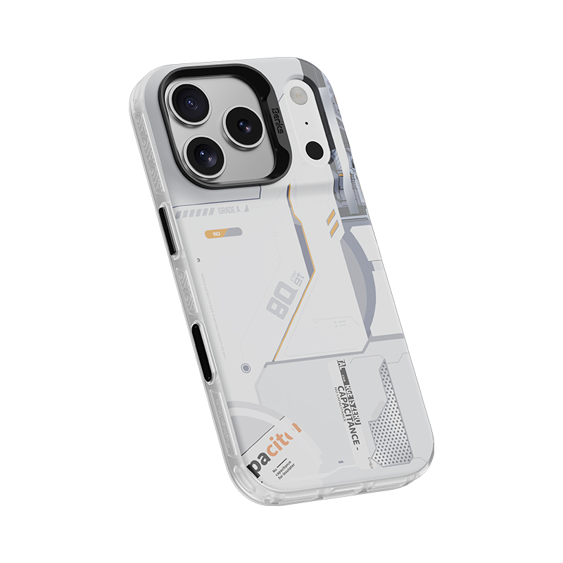 Benks Dynamic Magnetic Mecha Case (E069) for Apple iPhone 17 Pro , barva bílá (Camera Control Button)