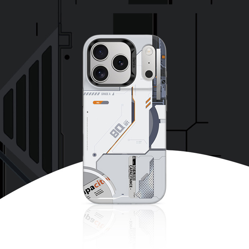 Benks Dynamic Magnetic Mecha Case (E070) for Apple iPhone 17 Pro Max , barva bílá (Camera Control Button)